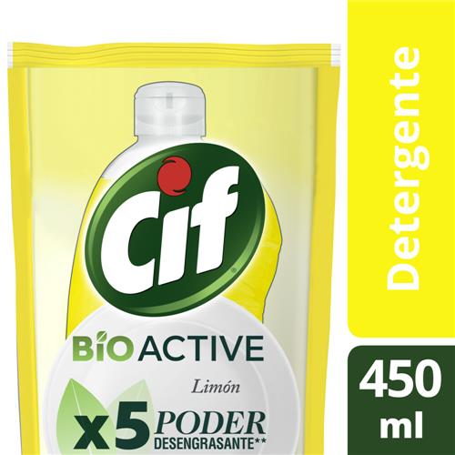 DETERGENTE CIF BIO ACTIVE LIMON DP x450ml