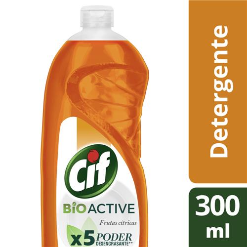 DETERGENTE CIF BIO ACTIVE FRUTAS CITRICAS x 300ml