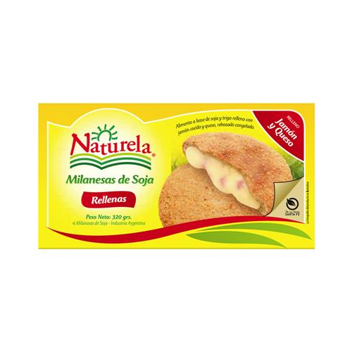 MILANESA DE SOJA JAMON Y QUESO NATURELA x 4 u
