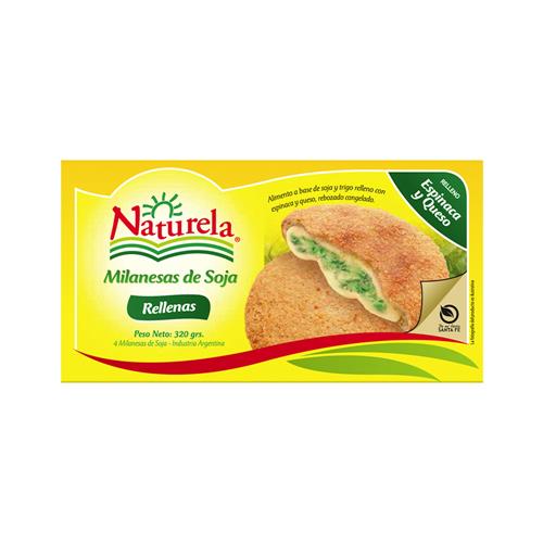 MILANESA DE SOJA ESPINACA Y QUESO NATURELA x4un