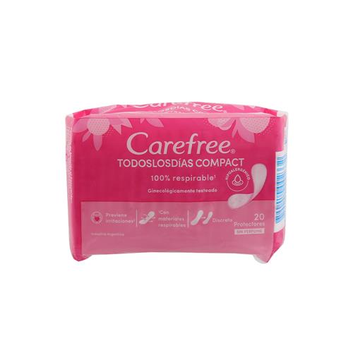 PROTECTORES DIARIOS COMPACT CAREFREE x20uni