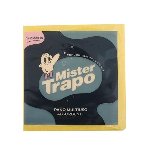 PAÑO MULTIUSO MISTER TRAPO x 3u