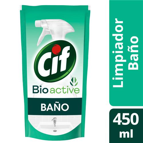 LIMPIADOR LIQUIDO CIF BIOACTIVE BAÑO DP x 450ml