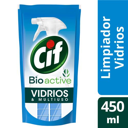 LIMPIADOR LIQUIDO CIF BIOACTIVE VIDRIOS DP x 450 ml