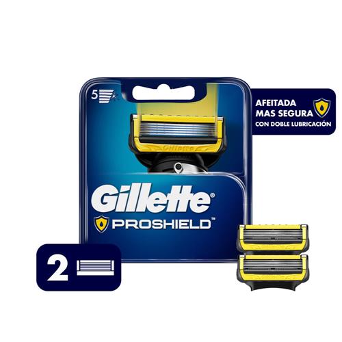 RESPUESTOS P/ AFEITAR GILLETTE PROSHIELD x 2u