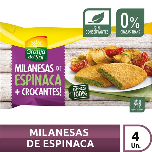 MILANESA DE ESPINACA GRANJA DEL SOL x 320 g
