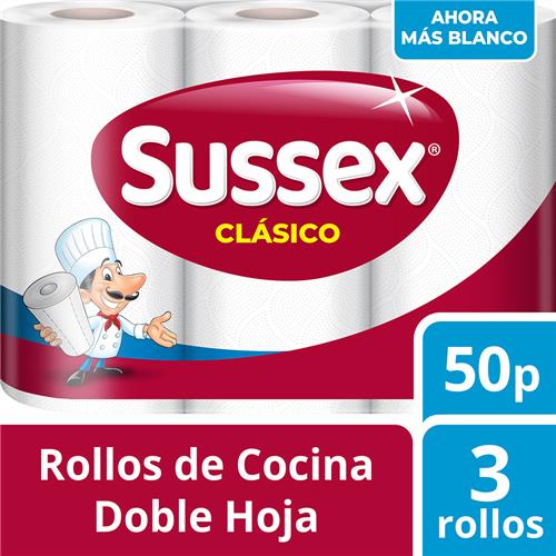 ROLLO COCINA SUSSEX x 3U 120paños