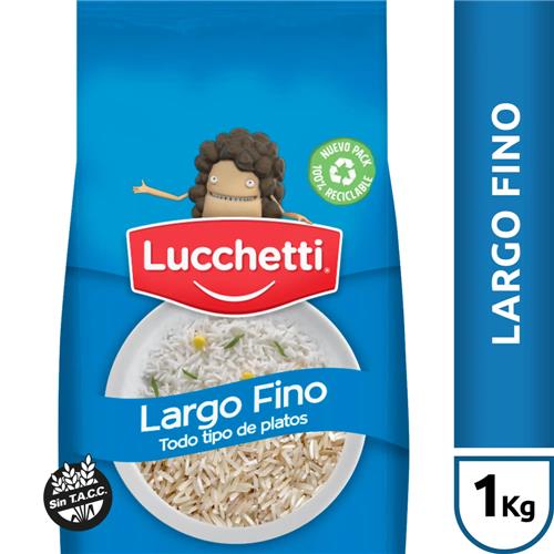 ARROZ LARGO FINO LUCCHETTI 1kg+ 100gr