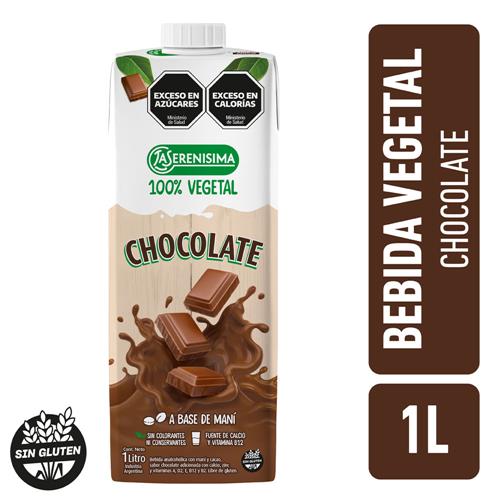 LECHE VEGETAL 100% CHOCO LS x 1L