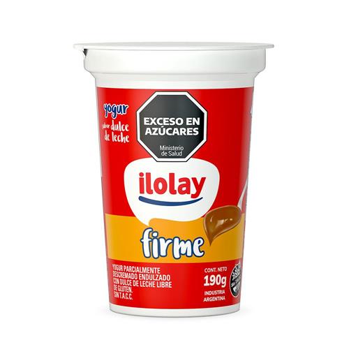 YOGURT FIRME ENTERO DULCE DE LECHE ILOLAY x 190g