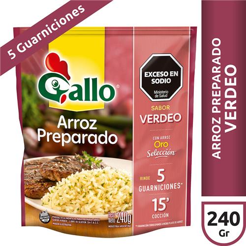 ARROZ PREPARADO GALLO SABOR VERDEO X 240G