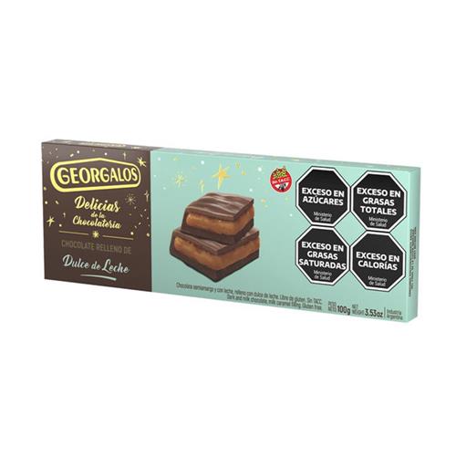 TABLETA CON DULCE DE LECHE GEORGALOS x 100g