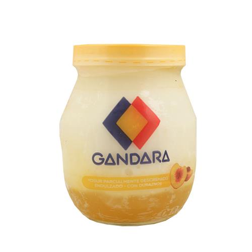 YOGURT VIDRIO CON DURAZNO GANDARA x 200g