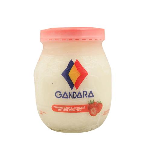 YOGURT FRUTILLA VIDRIO GANDARA x 200g