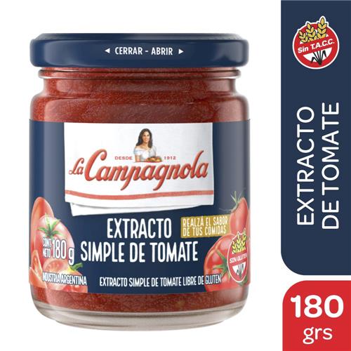 EXTRACTO SIMPLE DE TOMATE LA CAMPAGNOLA X 180G