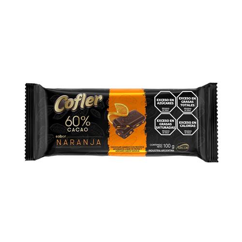 COFLER 60% CACAO NARANJA X 100G