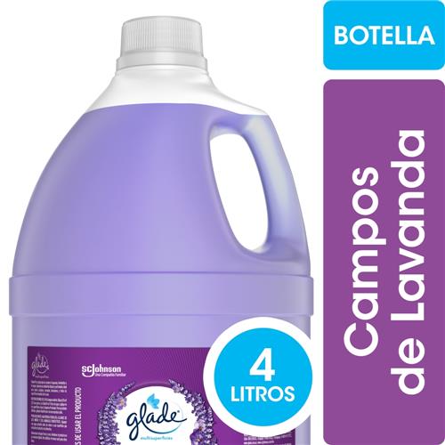 LIMPIADOR LIQUIDO CAMPOS DE LAVANDA GLADE X4L