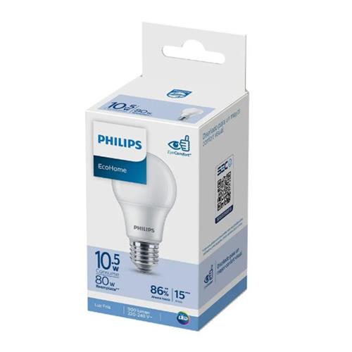 LAMPARA LED BULBO 10.5W /80W LUZ FRIA PHILIPS