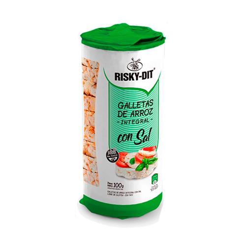 GALLETA DE ARROZ INTEGRAL RISKY -DIT SIN SAL x 90g