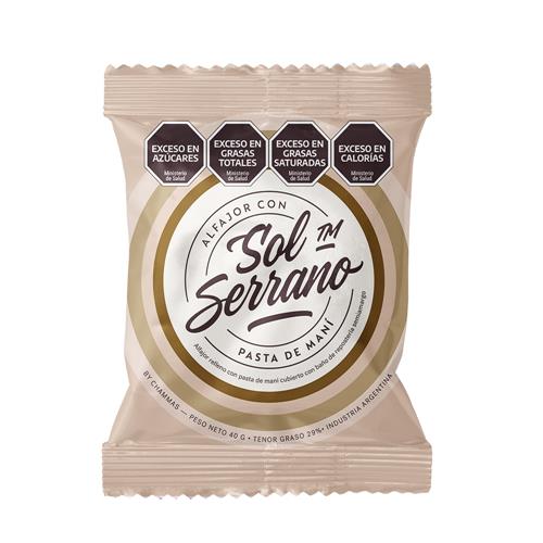 ALFAJOR SOL SERRANO PASTA MANI 40g
