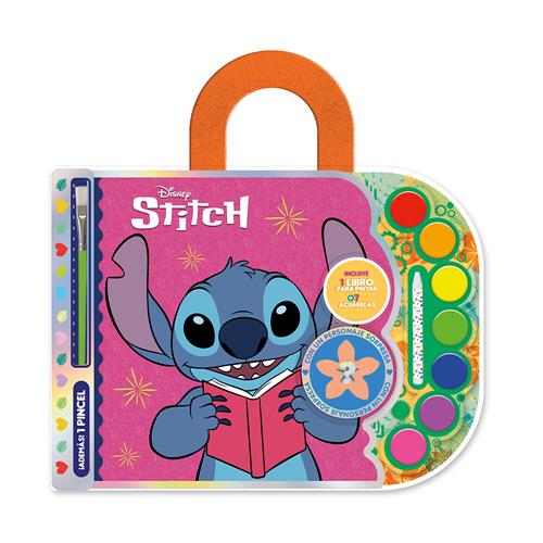 MALETIN ACUARELAS PARA COLOREAR STITCH
