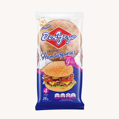 PAN HAMBURGUESAS DON YEYO x 210g