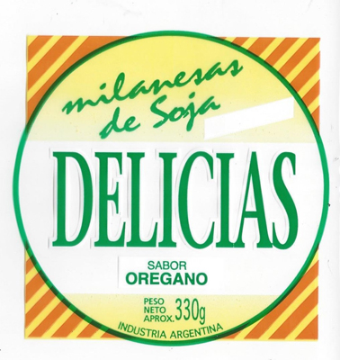 MILANESA DE SOJA OREGANO LAS DELICIAS x 4u