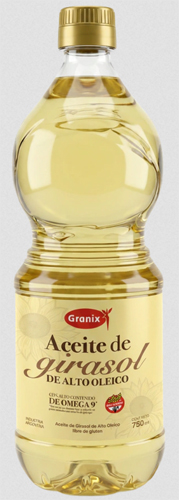 ACEITE GIRASOL ALTO OLEICO GRANIX x 750 ml