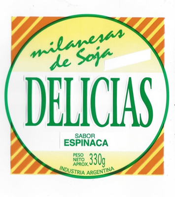 MILANESA DE SOJA ESPINACA LAS DELICIAS x 4u