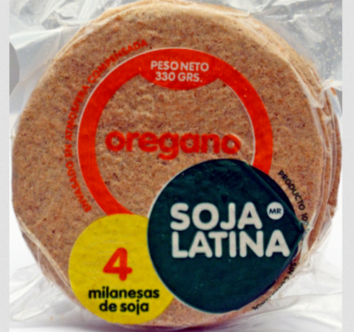 MILANESA DE SOJA SABOR OREGANO SOJA LATINA x 4u