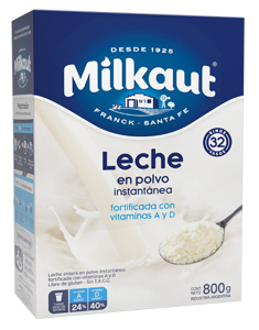 LECHE POLVO ENT MILKAUT x 800g