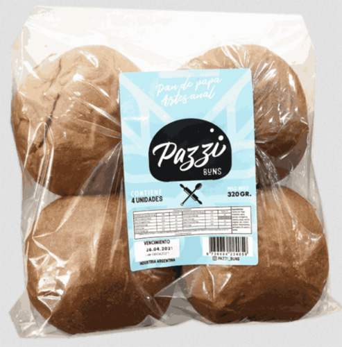PAN DE PAPA HAMB CLASICO PAZZI x 4u