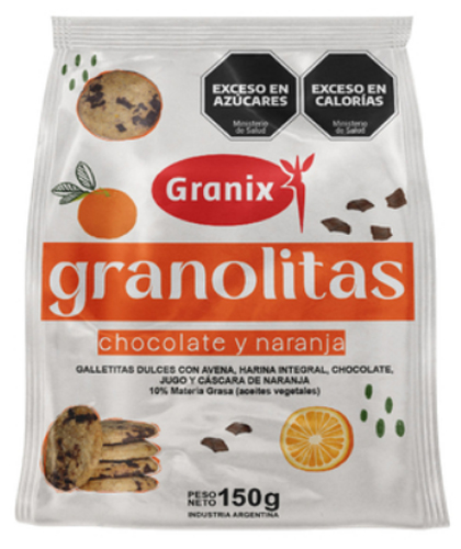 GALL GRANOLITAS CHOCOLATE Y NARANJA GRANIX X 150GRS