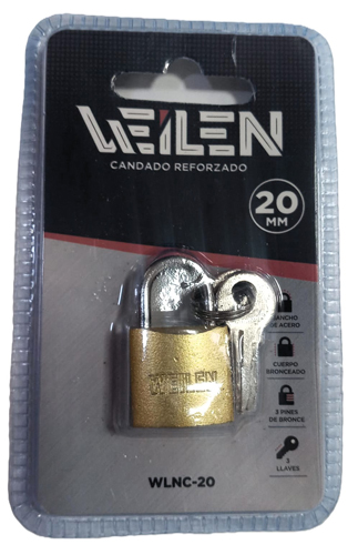 CANDADO REFORZADO 20mm WEILEN BLISTER