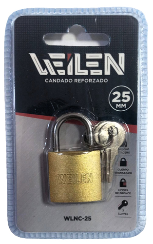 CANDADO REFORZADO 25mm WEILEN BLISTER