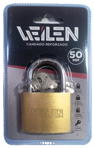 CANDADO REFORZADO 50mm WEILEN BLISTER